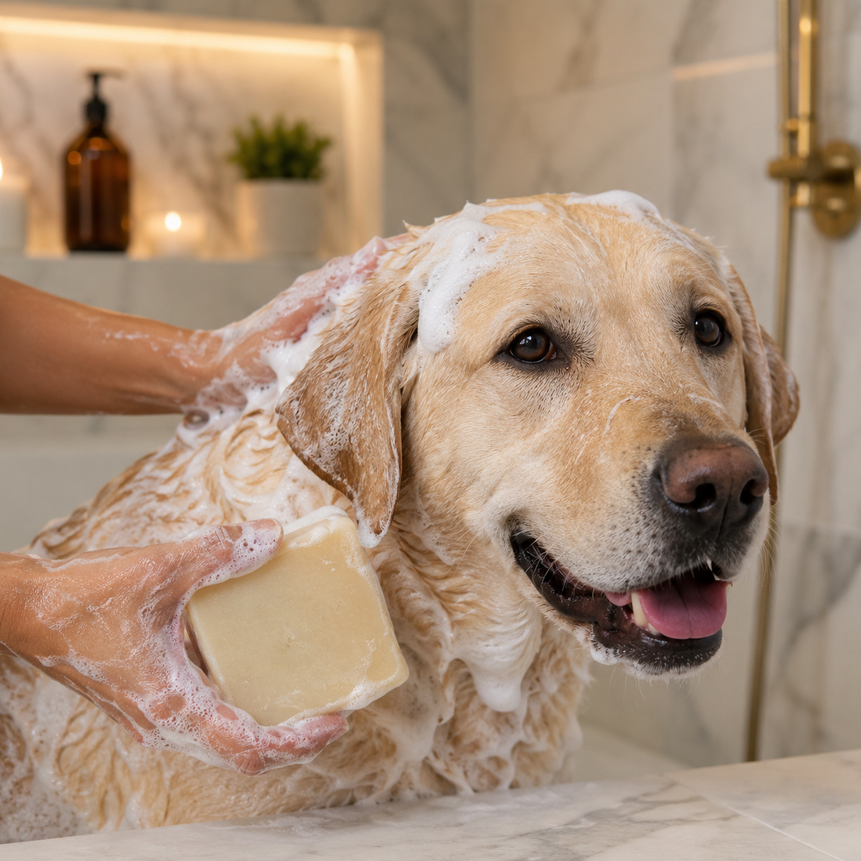 2-Ingredient Tallow Dog Soap Bar | Natural Dog Shampoo with Castor Oil