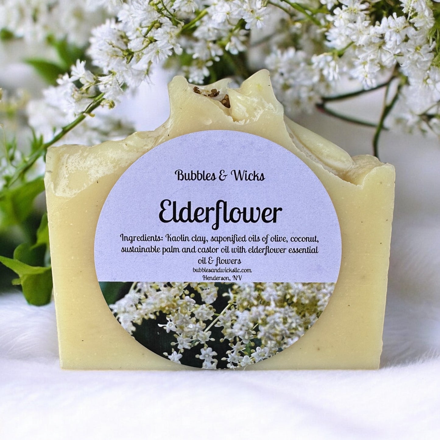 All Natural Handcrafted, Elderflower Soap Bar