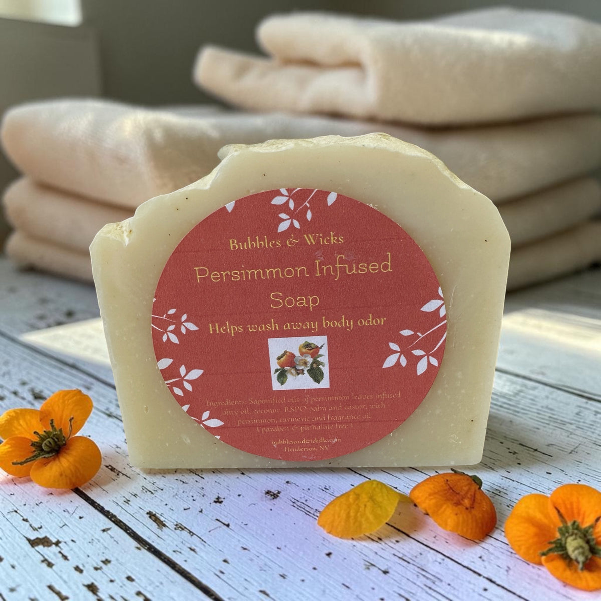 Persimmon Odor-Cleansing Soap | Solar-Infused Botanical Bar