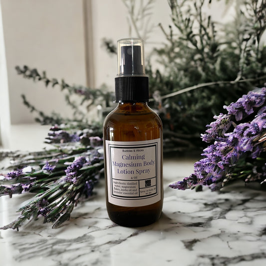 Calming Magnesium Lotion Spray with Lavender Essential Oil