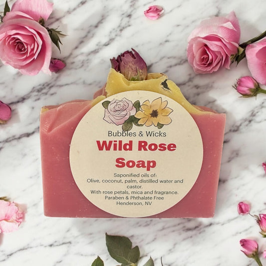 Artisan Wild Rose Soap Bar Handcrafted