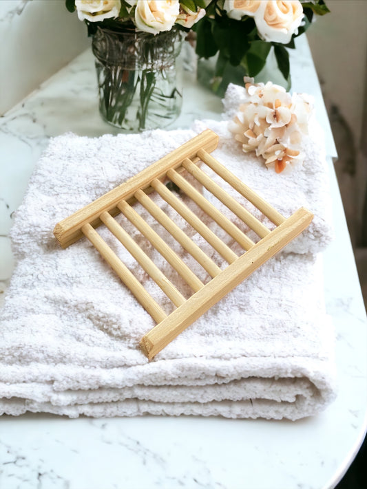 Natural Light Wood Soap Dish | Wooden Soap Saver Tray for Handmade Bar Soap